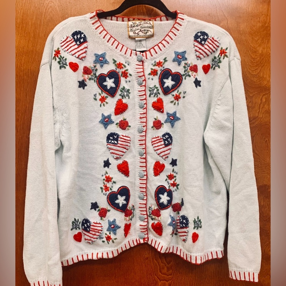 Vintage Heirloom Collections Americana cardigan
